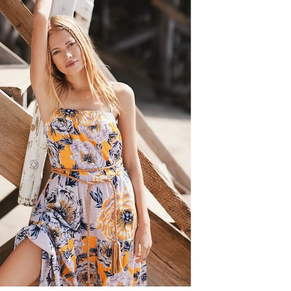 Anthropologie Maeve Brittany Multi-Tiered Maxi Dress size M - Picture 4 of 7